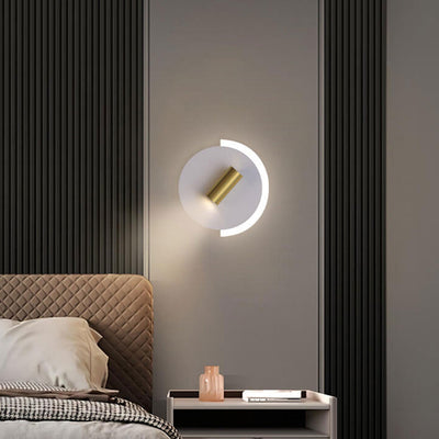 Modern Minimalist Acrylic Disc Spotlight Rotatable LED Wall Sconce Lamp