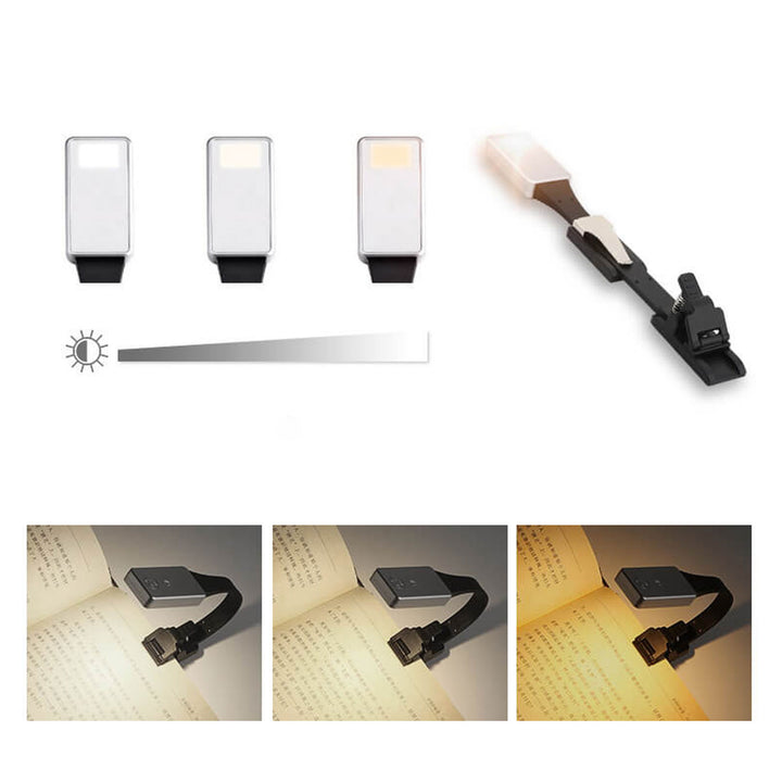 Mini Clip USB Charging LED Table Lamp Bookmark Light 