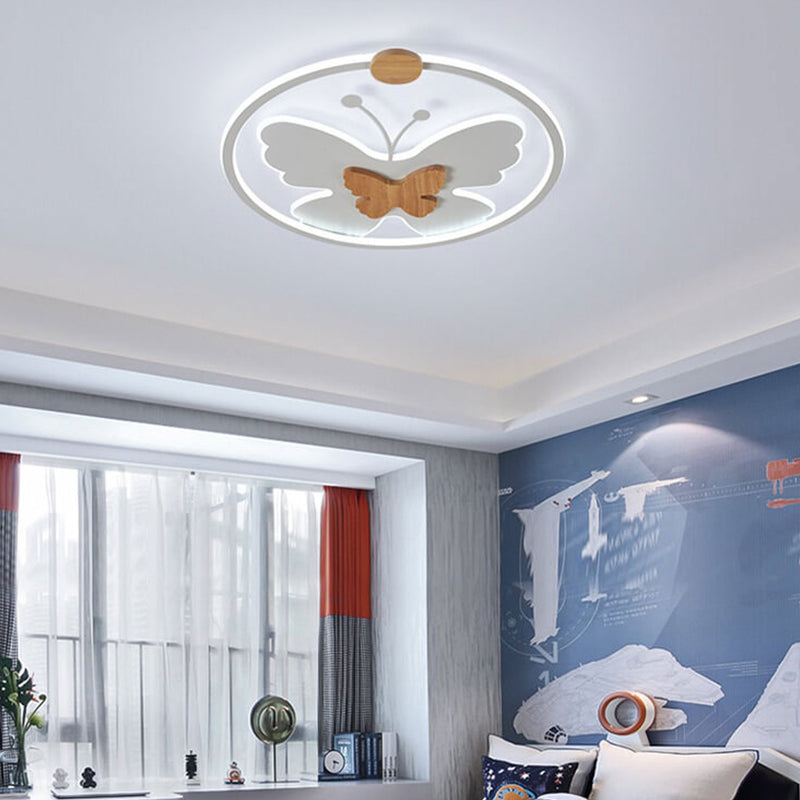 Nordic Creative Butterfly Circle LED Unterputz-Deckenleuchte