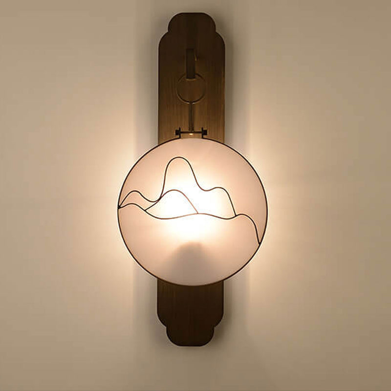 Modern Chinese Acrylic Iron Base 1-Light Wall Sconce Lamp