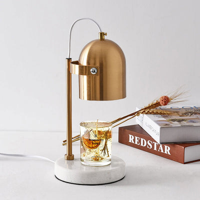 Lampe de table à cire fondante d'aromathérapie métallique cylindrique simple nordique 