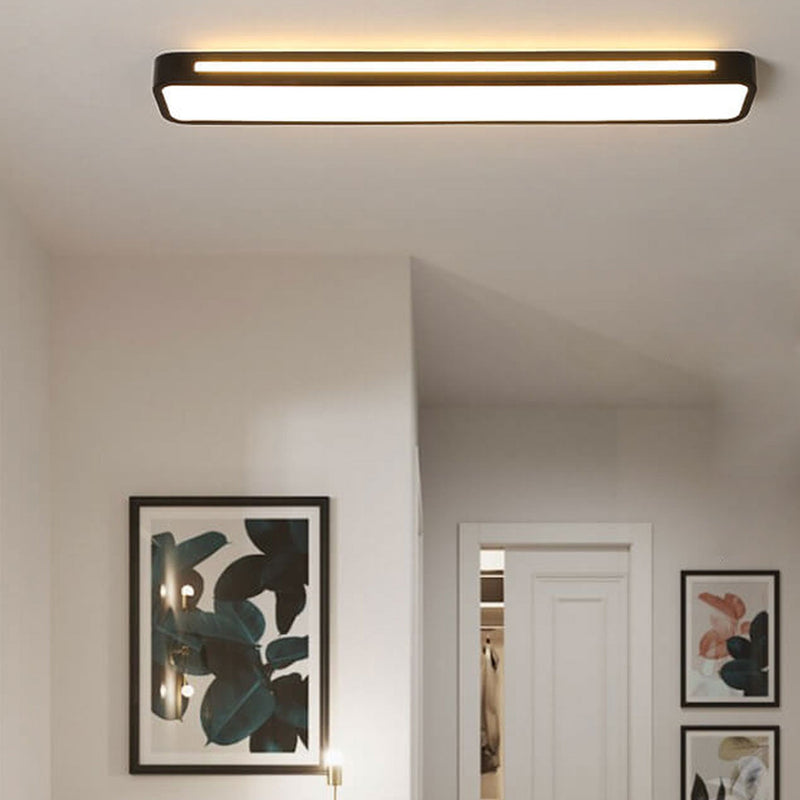 Nordic Minimalist Long LED Flush Mount Ceiling Light