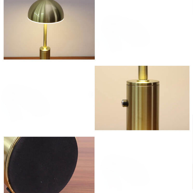 Lampe de table LED rechargeable en fer forgé européen 