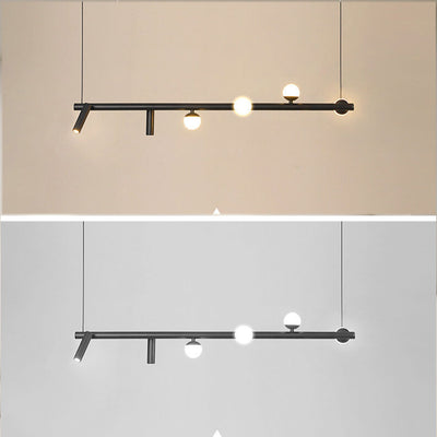 Minimalist  Island Light Linear 6/7 Light Acrylic Iron LED Chandelier