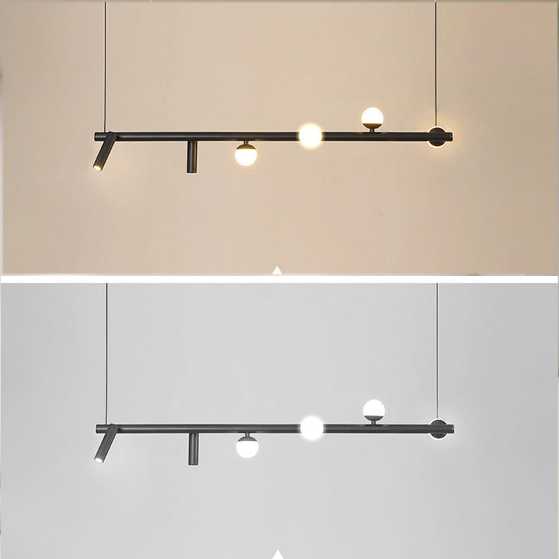 Minimalist  Island Light Linear 6/7 Light Acrylic Iron LED Chandelier