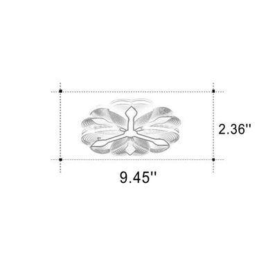 Modern Creative Flower Pattern Acrylic LED Semi-Flush Mount Ceiling Light