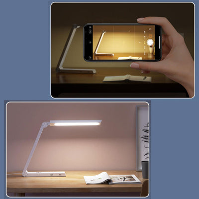 Intelligentes kreatives dreieckiges kabelloses Aufladen mit rotierender Touch-LED-Schreibtischlampe