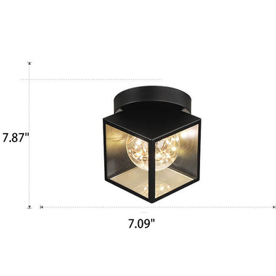 Nordic Square Geometric Ball LED-Deckenleuchte für halbbündige Montage