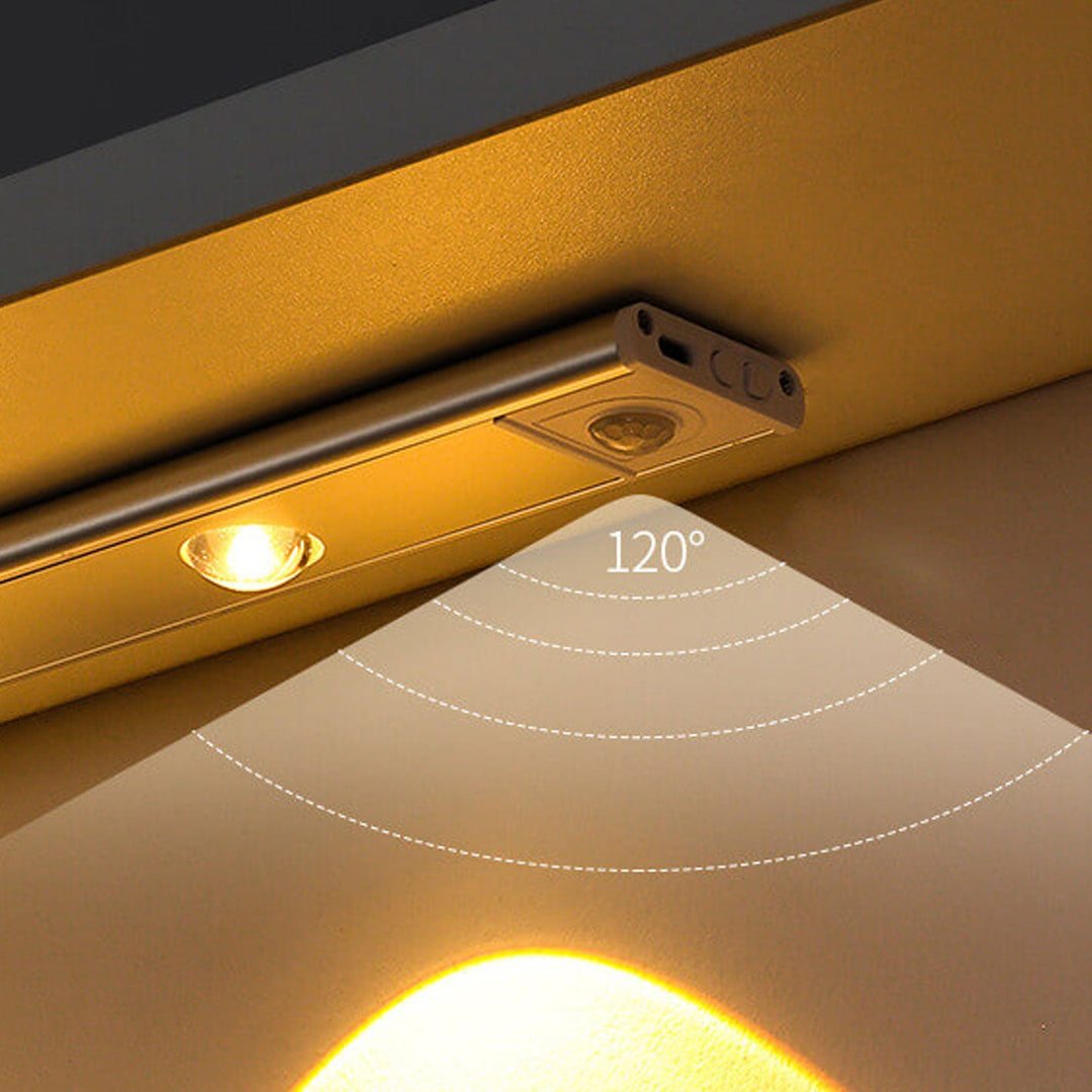 超薄型スマートLED人感センサー充電ヒルリップルライトストリップ 