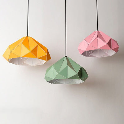 Nordic Macaron Geometric Shape Metal 1-Light Pendant Light