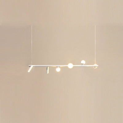 Minimalist  Island Light Linear 6/7 Light Acrylic Iron LED Chandelier