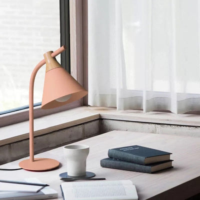 Minimalist Macaron Metal Bell Shade 1-Light Table Lamp