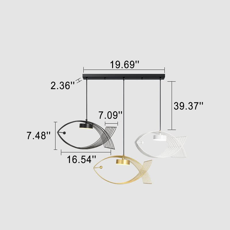 Moderner Acryl-Fisch-kreativer Design-LED-Kronleuchter 