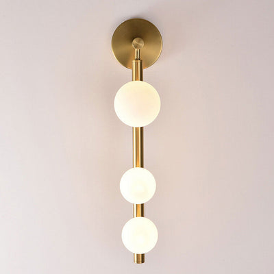 Light Luxury Creative Bead String Design 3-Light Wall Sconce Lamp