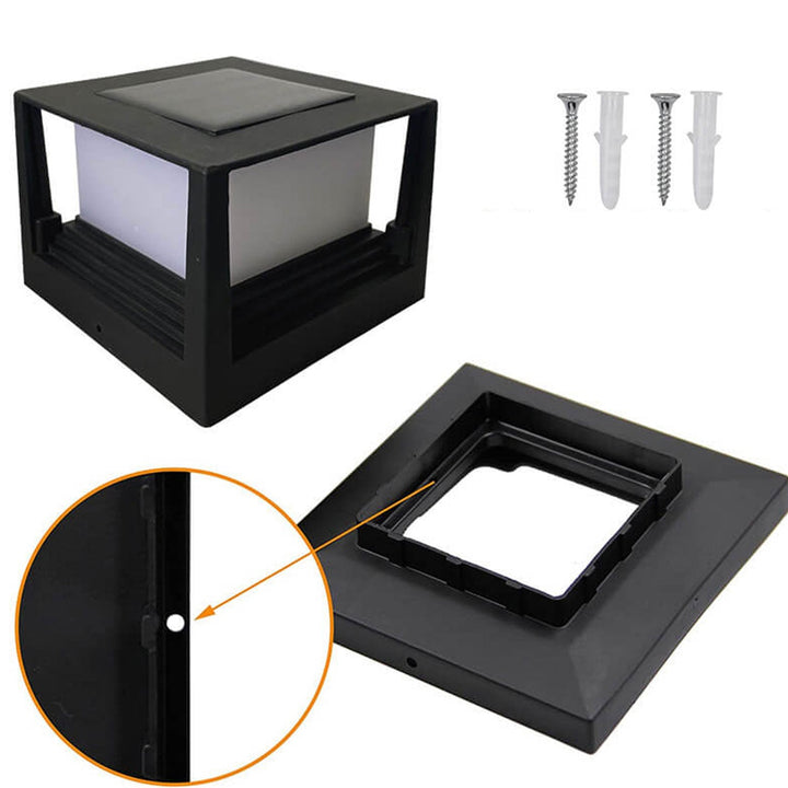 Outdoor Solar-Pfostenkopflicht Quadratisches Pfostenkopflicht Gartenlicht 
