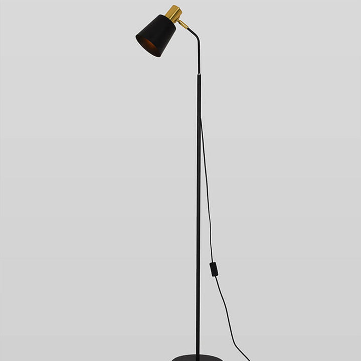 Lámpara de pie de 1 luz con pantalla cónica de hierro minimalista nórdico 