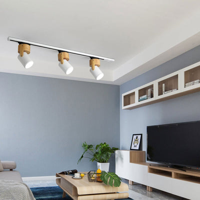 Nordic Minimalist Track Spotlight 1/3 Light Flush Mount Light