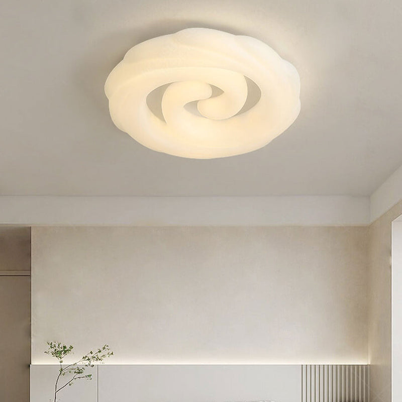 Nordic Minimalist Floral Hardware LED Flush Mount Ceiling Light