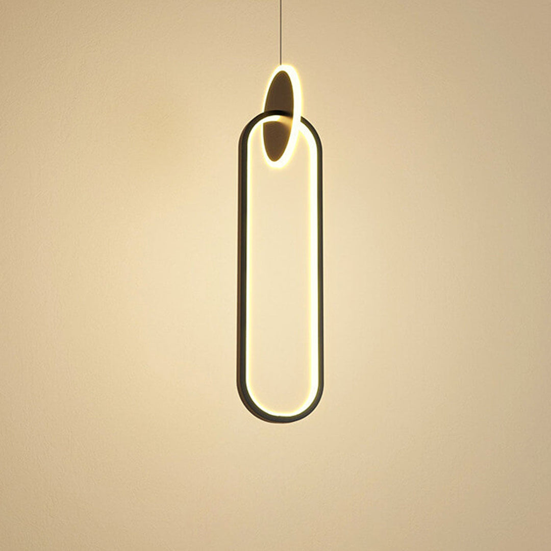 Suspension LED avec boucle noire créative nordique 