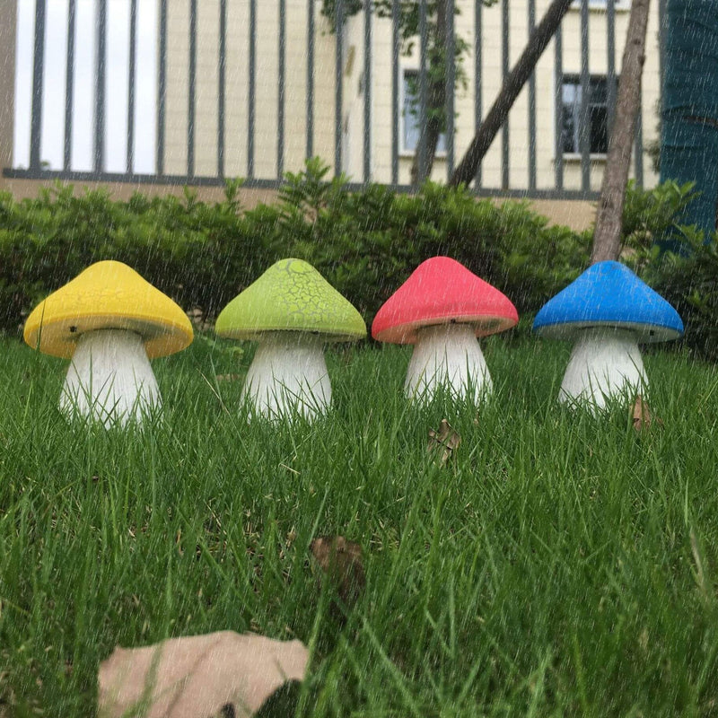 Solar Colored Mushroom Resin Plastic Outdoor Garden Lawn Decorative Light