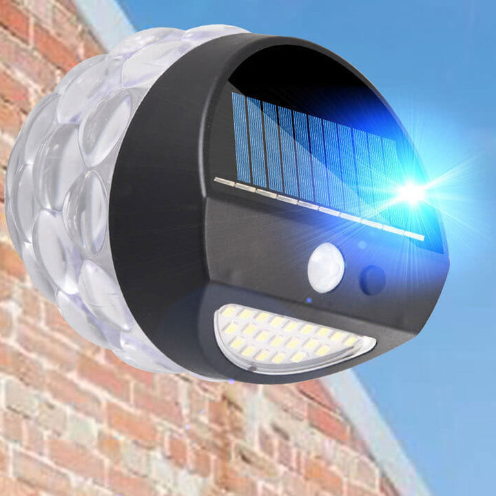 Solar Flamme Springen Projektion Ananas Outdoor Wasserdicht 28 LED Garten Wandleuchte 