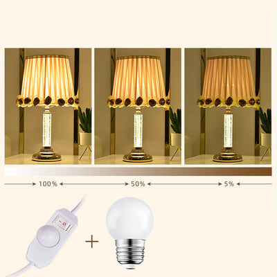 Lampe de Table 1 Lumière à Télécommande Réglable en Luminosité Cristal Européen 