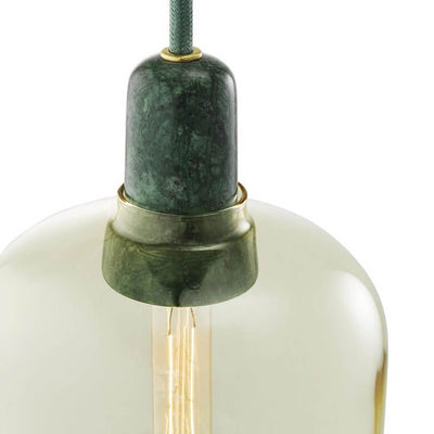 Nordic Minimalist Clear Glass Oval Jar 1-Light Pendant Light