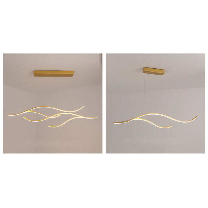 Nordic Kreative Long Line Island Light LED Kunst Kronleuchter 