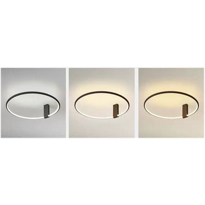 Modern Minimalist Round Aluminum LED Flush Mount Ceiling Light