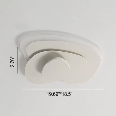 Nordic Simple Geometric Wrought Iron Acrylic LED Flush Mount Ceiling Light