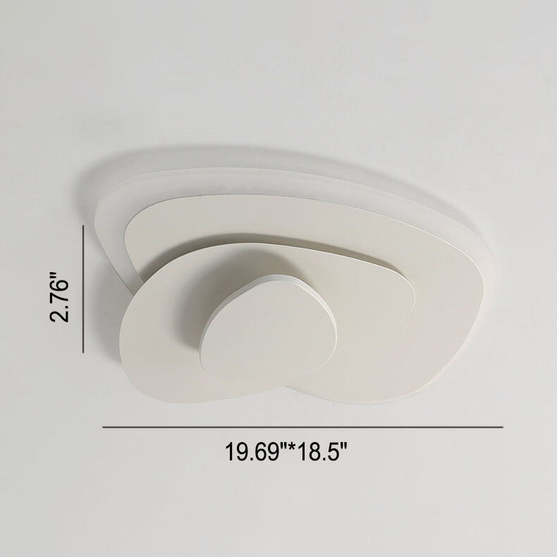 Nordic Simple Geometric Wrought Iron Acrylic LED Flush Mount Ceiling Light