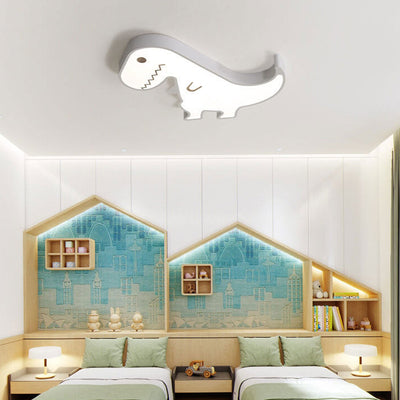 Cartoon Creative Metal Dinosaur LED Flush Mount Ceiling Light