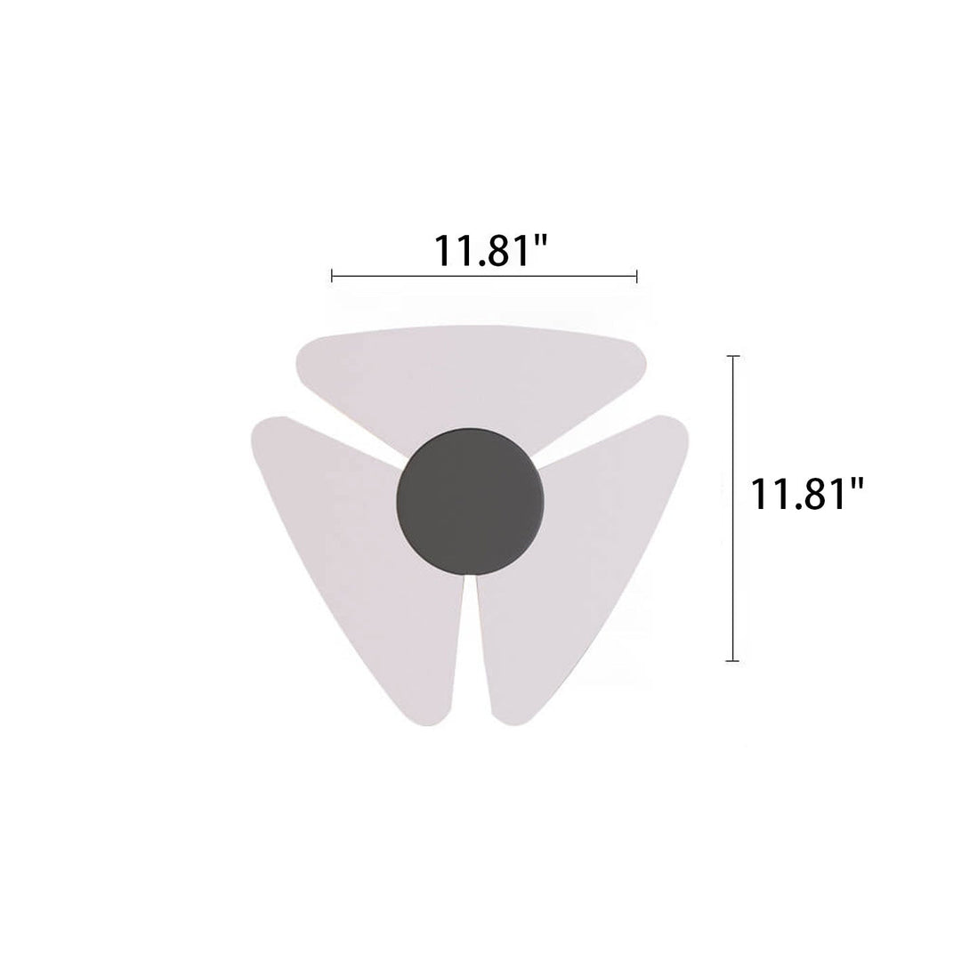 Conception de ventilateur triangulaire créatif nordique Lampe murale LED 