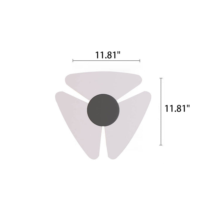 Conception de ventilateur triangulaire créatif nordique Lampe murale LED 