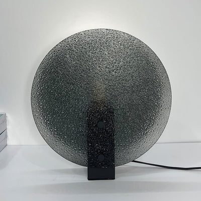 Lampe de table moderne en verre dépoli rond de luxe léger à 1 lumière 