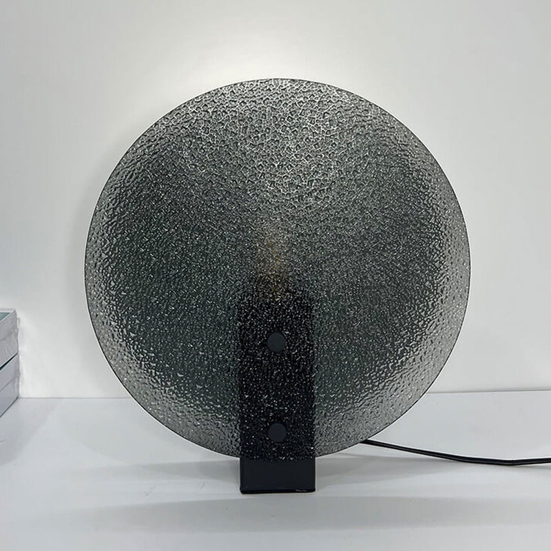 Lampe de table moderne en verre dépoli rond de luxe léger à 1 lumière 
