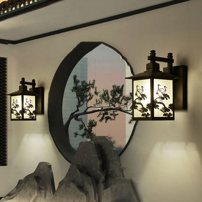 Chinesische wasserdichte 1-Licht-Gartenlicht-Wandleuchte für den Außenbereich 