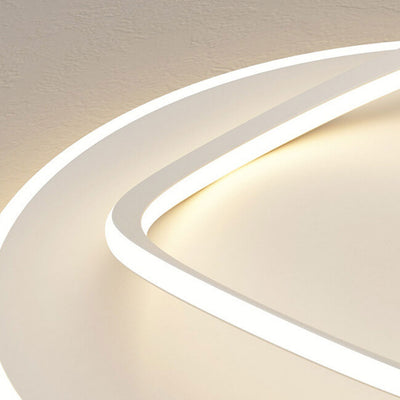 Nordic Minimalist Round Oval LED Flush Mount Ceiling Light