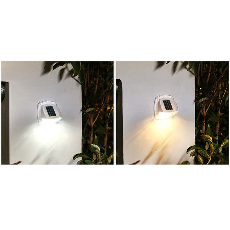 Aplique de pared con lámpara LED triangular impermeable solar para exteriores 