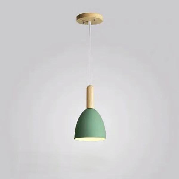 Nordic Log Dome Macaron 1-Light Pendant Light