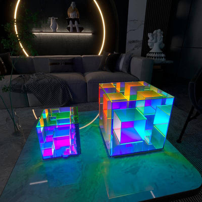 Nordic Creative Stereo Rubik's Cube LED Night Light Touch Switch Table Lamp