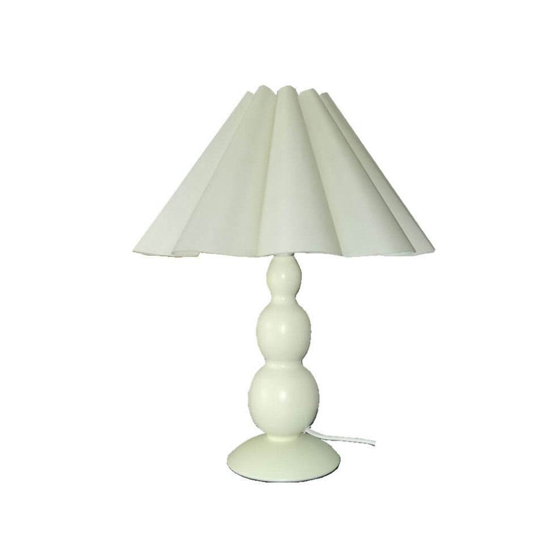 Vintage Petal Faltenstoffschirm Kürbisfuß 1-Licht Tischlampe 