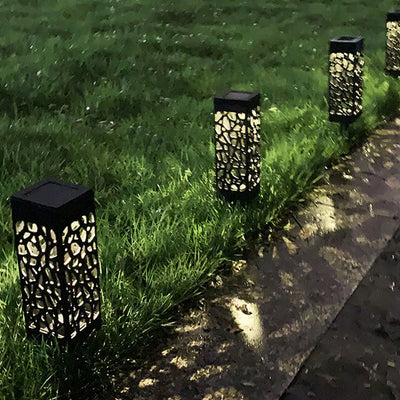 Kreativer hohler quadratischer Säulen-LED-Rasen-Boden-Einsatz-Landschaftslicht im Freien 