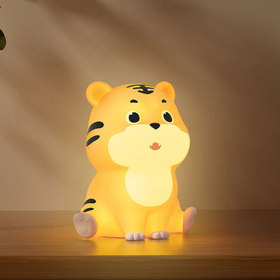 Kindliche niedliche Cartoon-Silikon-Tiger-Design LED-Nachtlicht-Tischlampe 