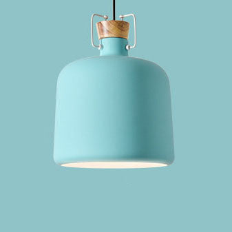 Modern Aluminum 1-Light Colorful Candy Jar Pendant Light