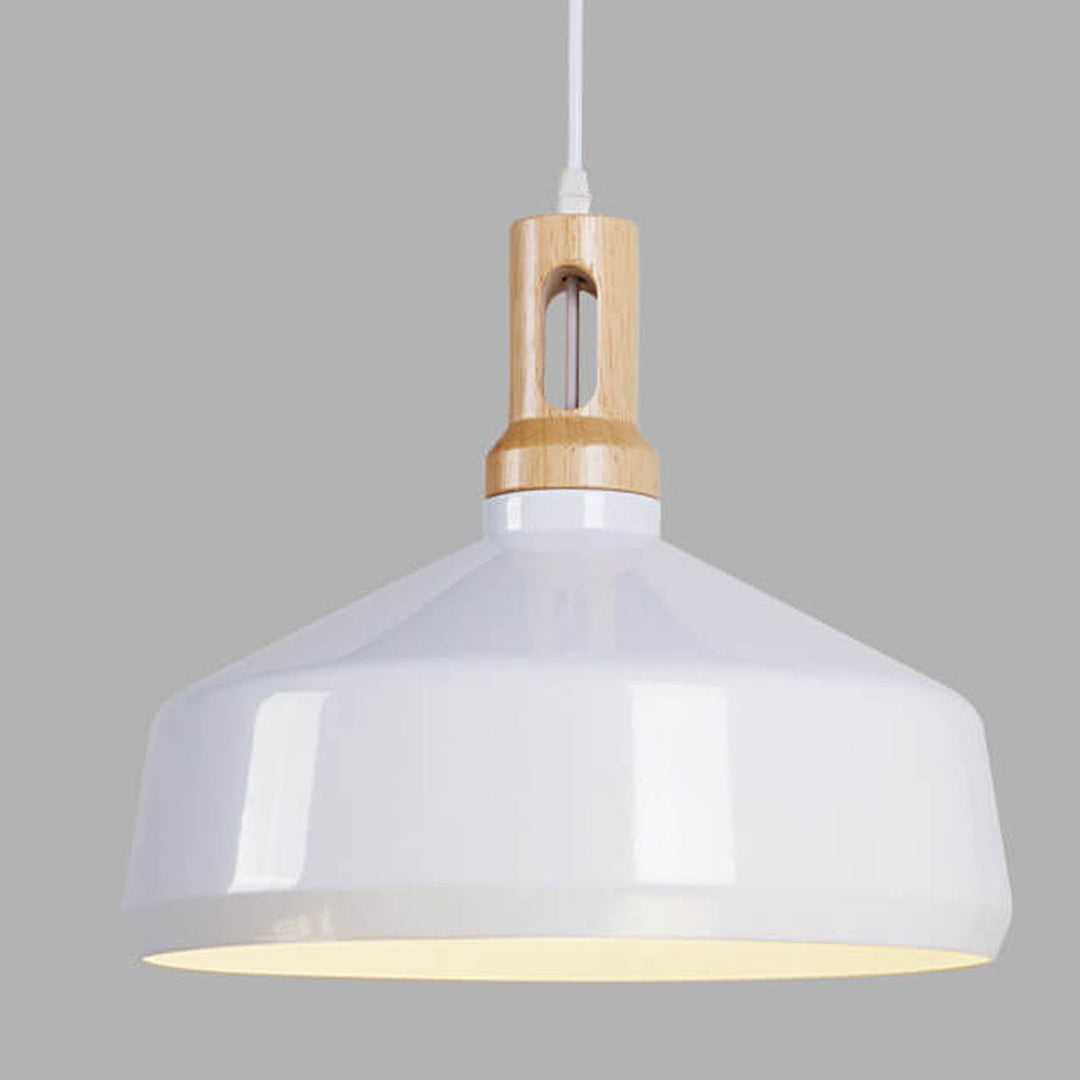 Lumière suspendue à 1 ampoule conique en aluminium solide simple nordique géométrique 