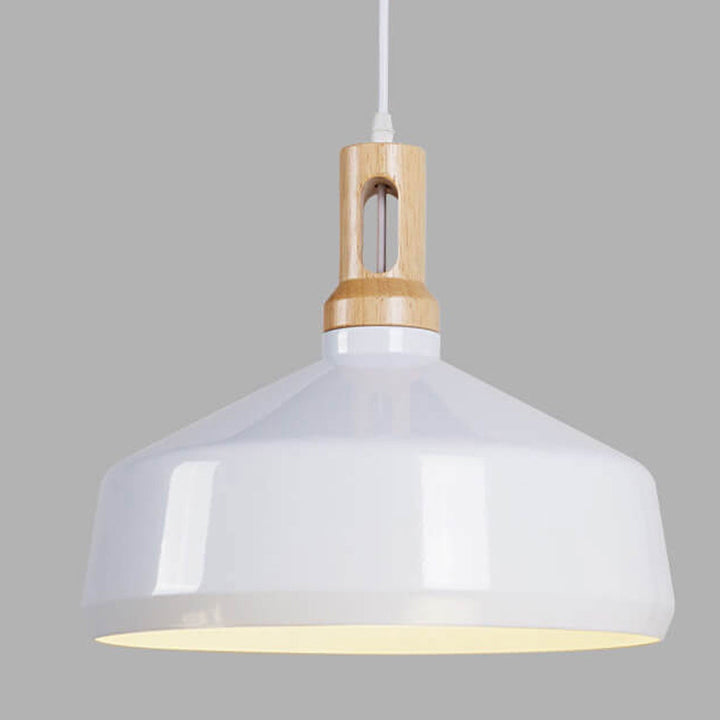 Lumière suspendue à 1 ampoule conique en aluminium solide simple nordique géométrique 