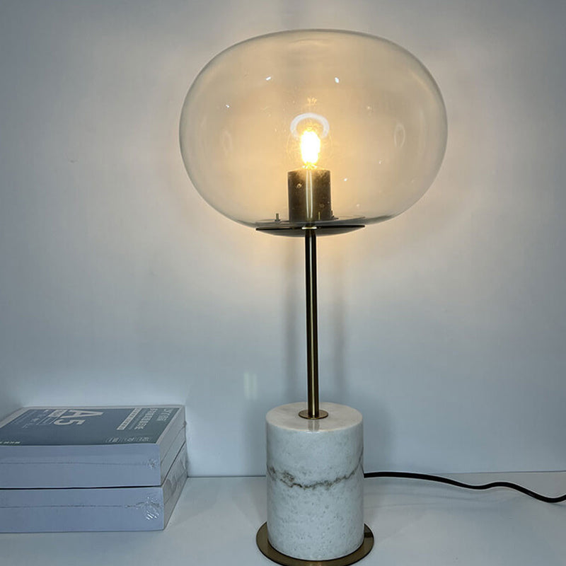Lampe de table à 1 lumière en boule de verre minimaliste créative nordique 