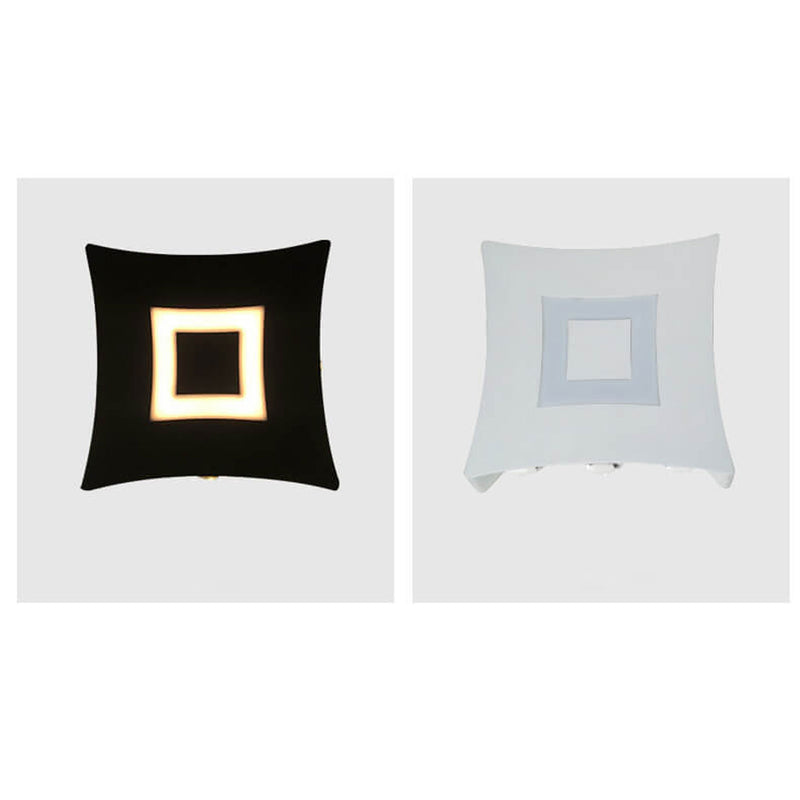 Lampe murale LED extérieure lumineuse carrée moderne et créative pour jardin 
