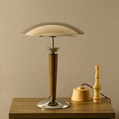 Japanese Minimalist Solid Wood Hardware 1-Light Table Lamp